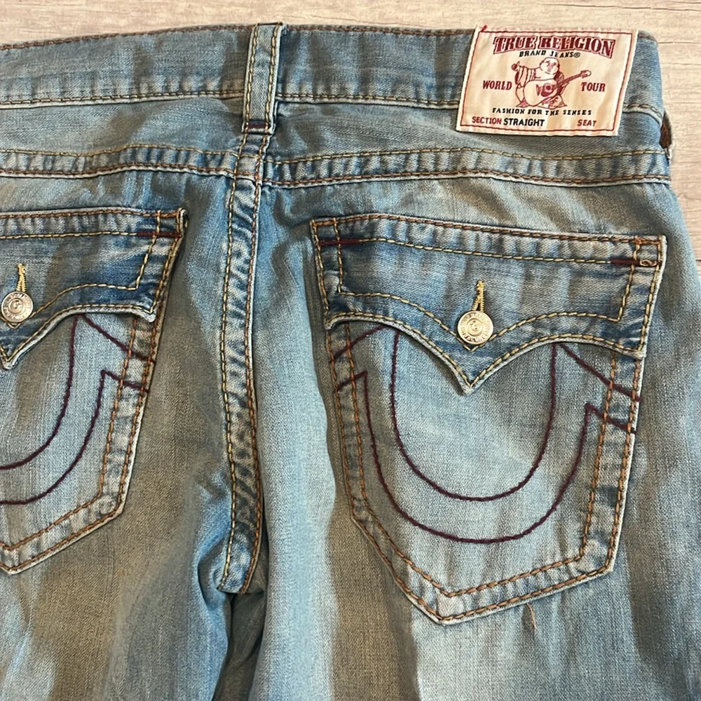 TRUE RELIGION‎ Ricky Flap Relaxed Straight Fit Jeans Size 38